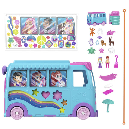 Muñeca Polly Pocket Aventura Sobre Ruedas Mascotas Mini Muñecas 4+