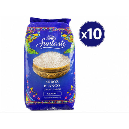 Pack 10 bolsas  1kg arroz blanco grado 1