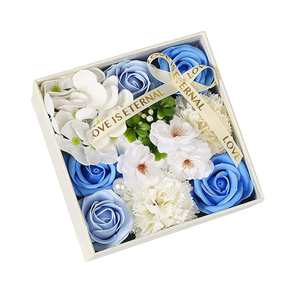 Jabón De Flores Con Pétalos De Jabón Romántico Perfumado Floral Para Fiesta Aniversario Azul