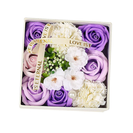 Jabón Romántico Perfumado Floral Con Pétalos De Flores Para Fiesta, Aniversario, Violeta