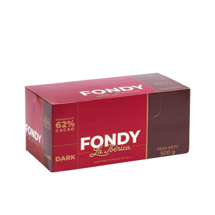 Pack X10 Chocolate en barra Bitter Dark con 62% cacao 50g La Ibérica