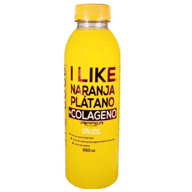Jugo Natural Naranja Plátano + Colágeno 550cc