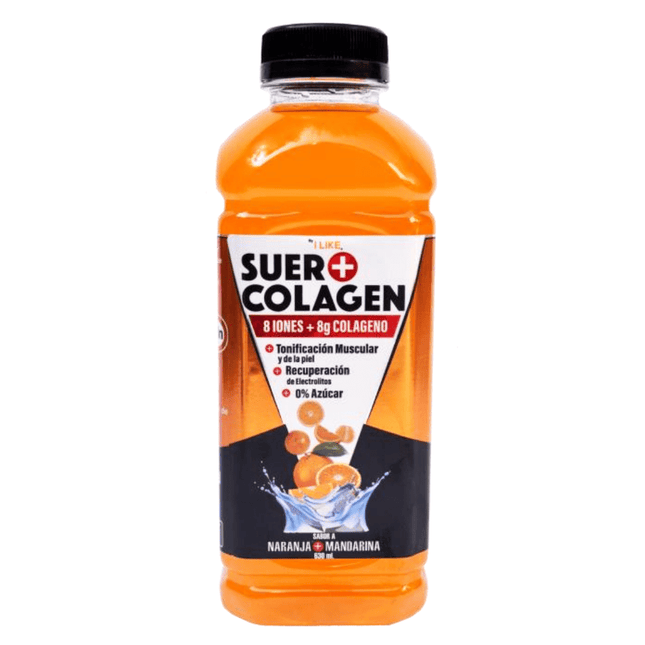 Bebida Hidratante Suero Naranja Mandarina 8 Iones + 8g Colágeno 630ml