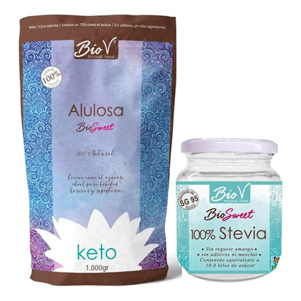 Edulcorante Natural Alulosa Y Stevia En Polvo 1kg Bio V