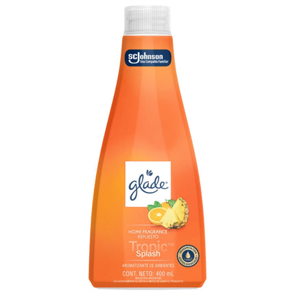 Aromatizante glade tropic splash refill, 400 ml