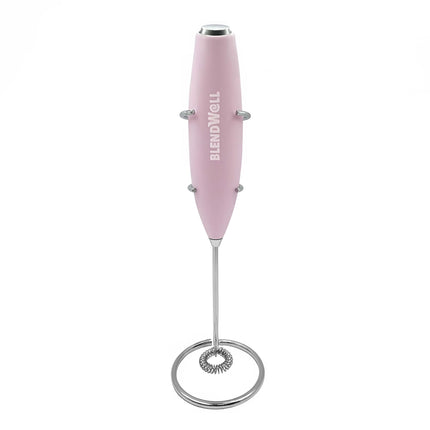 Espumador de leche eléctrico BlendWell de mano, a pilas, rosa