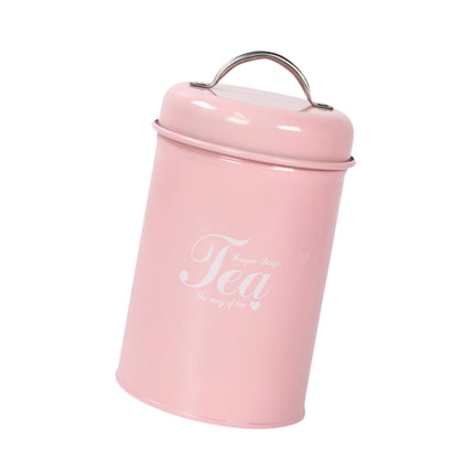 Recipiente De Café Con Tapa De Arroz Recipiente Para Perros Para Barra De Despensa Té Rosado