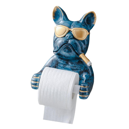 Portarrollos De Papel Higiénico Con Forma De Perro, Toallero De Papel Para Decoración De Baño, Color Azul