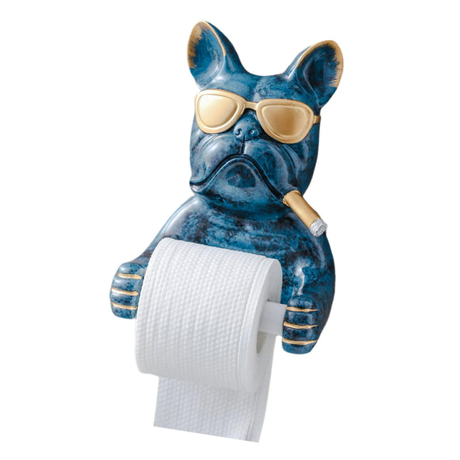 Portarrollos De Papel Higiénico Con Forma De Perro, Toallero De Papel Para Decoración De Baño, Color Azul
