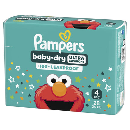 Pañales Pampers Baby Dry Talla 4, paquete de 28