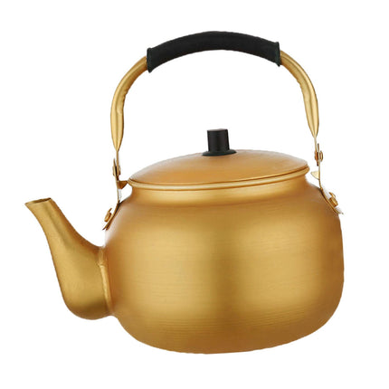 Hervidor De Té Fácil De Limpiar, Hervidor De Aluminio Dorado Para El Hogar, Camping, Picnic