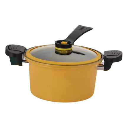 Olla De Cocina Olla A Presión Fácil De Limpiar Para Leche, Pasta, Fideos, Cereales, Amarillo
