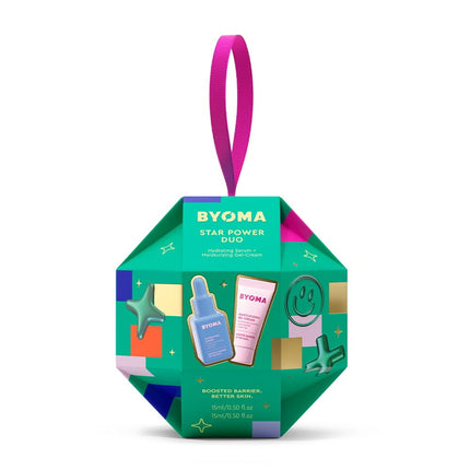Set de regalo para el cuidado de la piel BYOMA Star Power Duo con sérum hidratante y crema en gel hi
