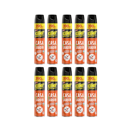 Pack 10 Insecticida en Aerosol 390cc Casa y Jardin