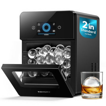 Máquina para hacer bolas de hielo EUHOMY 2 para encimera, 144 unidades/día