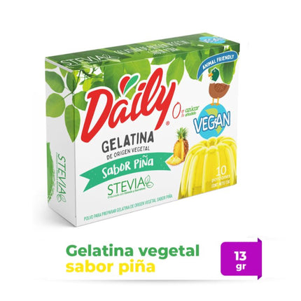 Gelatina Vegana Piña, 13 g - Daily | Apishop
