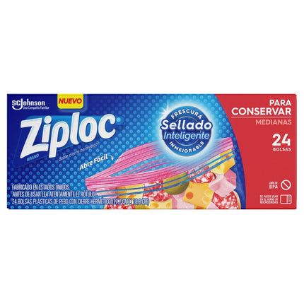 Bolsas Herméticas Doble Cierre para Conservar Medianas 17,7 cm x 18,8 cm