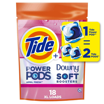Detergente en cápsulas Tide Power Pods 2 en 1 con Downy 18 quilates