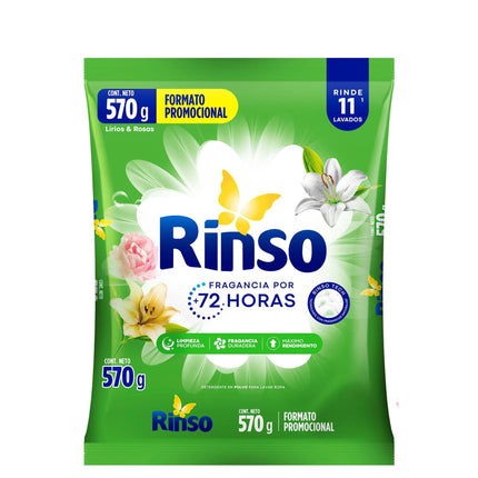 Detergente polvo lirios y rosas, 570 g