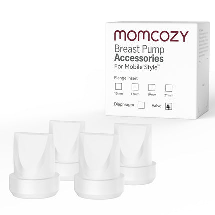 Momcozy Accesorios de Repuesto para Extractor de Leche Mobile Style | M6, Válvula de Pico de Pato, 4 Piezas