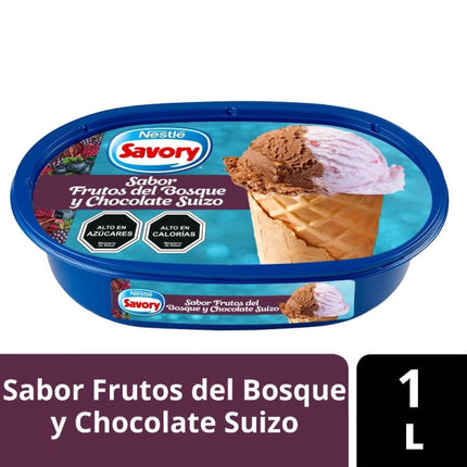 Helado Chocolate Suizo y Frutos Del Bosque Cassata, 1 L - Savory | Apishop