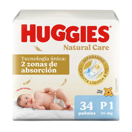 Pañales Premium Huggies Natural Care P