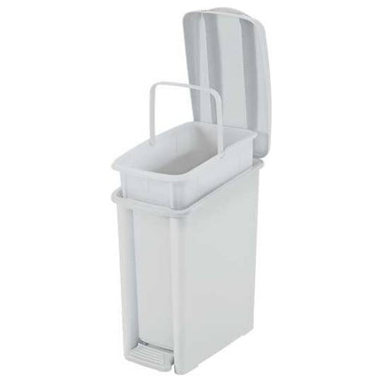 Basurero pedal delgado 10 lt Rimax Ruedas No Blanco