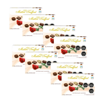 Pack 8 Estuches Pralines Surtidos Rosa 180g