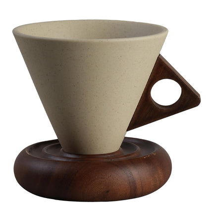 Taza De Café De Cerámica Con Platillo, Taza De Capuchino Para El Té De La Tarde, Oficina, Cacao S