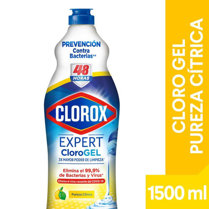 Cloro Gel  Pureza Cítrica Botella, 1500 ml