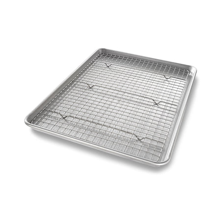 Juego de bandejas para hornear y rejillas de refrigeración USA Pan Half Sheet Metal