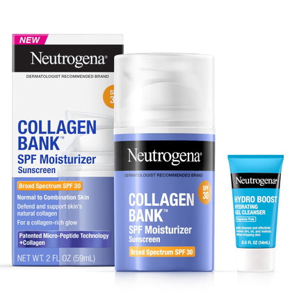 Set de cuidado de la piel Neutrogena Collagen Bank con crema hidratante SPF 30