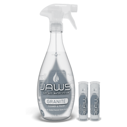 Pack Kit Inicial Limpiador y Abrillantador Granito Jaws 739 ml