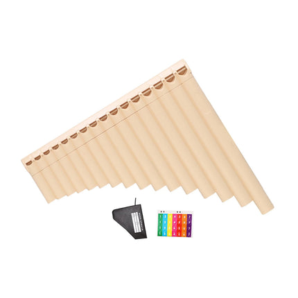 Flautas De Pan C Key 16 Tubos Con Pegatina De Nota Musical Y Bolsa De Transporte Para Músico