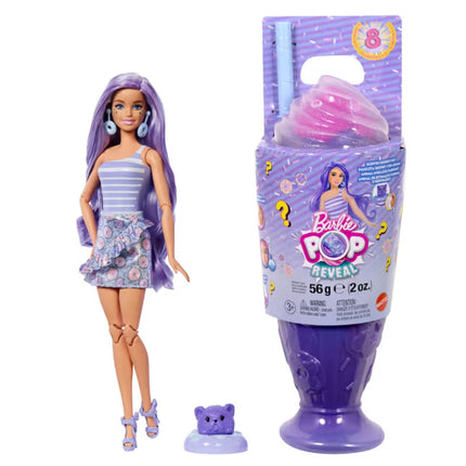 Barbie pop reveal muñeca dulces sorpresas - morado
