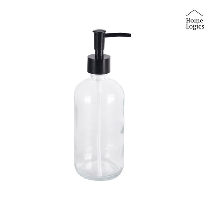 Dispensador Jabón Vidrio Transparente 450 ml Home Logics 1 un
