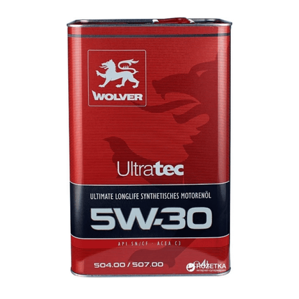 Aceite Motor Wolver Ultratec C3 5W-30 4 Litros 100% Sintetico 20.000km
