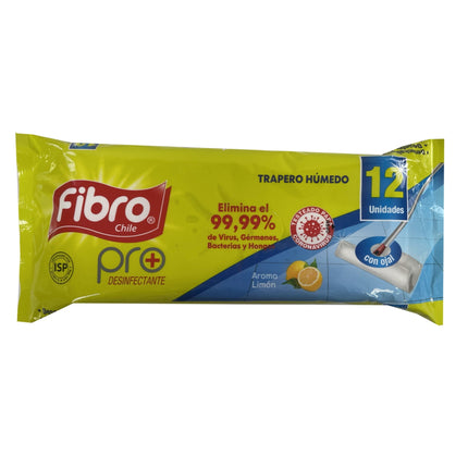 Trapero Húmedo Aroma Limón Bolsa Resellable, 12 Un