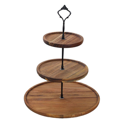 Soporte Para Magdalenas, Bandeja Multifunción Para Servir Dulces, Bandeja De Postre Portátil Duradera, 3 Niveles