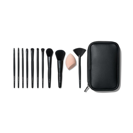 Set de brochas de maquillaje e.l.f., para todo el rostro y los ojos, 11 pinceles veganos
