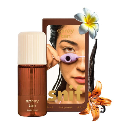 Body Mist Snif, bronceador, solar tropical, 75 ml, limpio y vegano