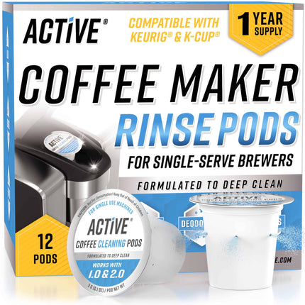Cápsulas de limpieza para máquinas de café ACTIVE Keurig, paquete de 12