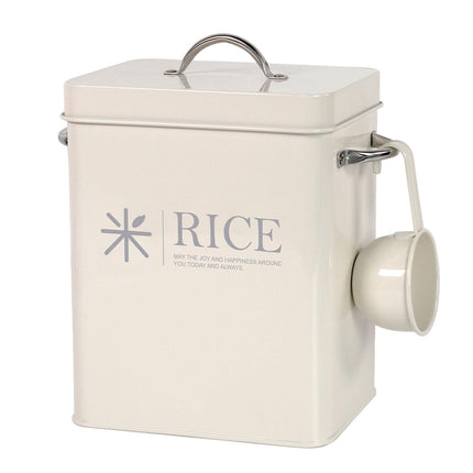 Contenedor De Almacenamiento De Arroz De Metal, Recipiente Portátil Para Cocina De Despensa De Restaurante