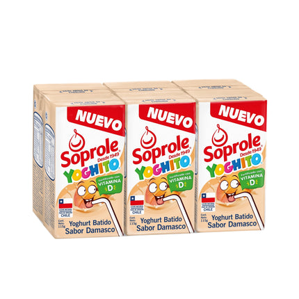 Yoghurt Batido Sabor Damasco Pack 6 Caja, 690 g | Apishop