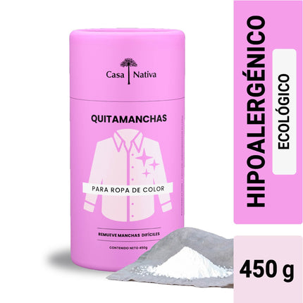 Quitamanchas en polvo hipoalergénico, ropa de color, 450 g