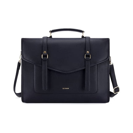 - Maletín Vintage Vegano Myosotis Para Notebook De 15.6 Negro