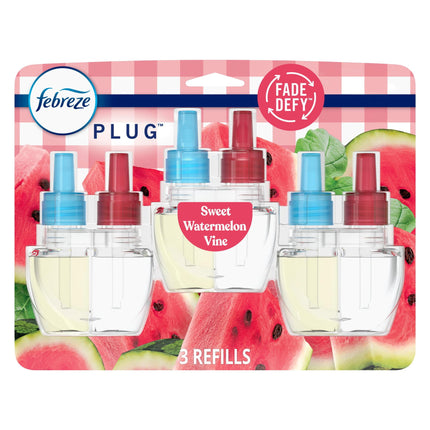 Ambientador Febreze Plug In con aroma dulce de sandía y vid