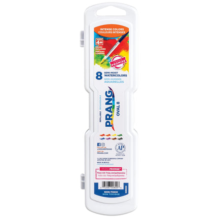 Set de pinturas de acuarela Prang Oval Pan, 8 colores surtidos
