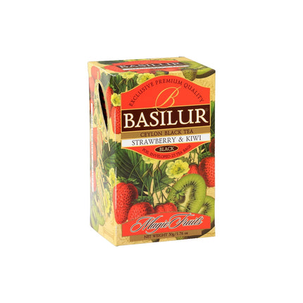 Te Negro Basilur Frutilla Kiwi Caja 25 bolsas