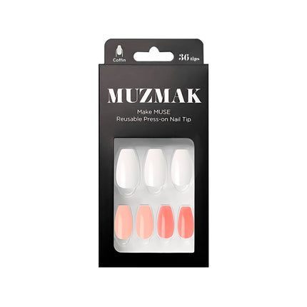 - Uñas Press On Yoghurt Syrup Coffin 36 U.